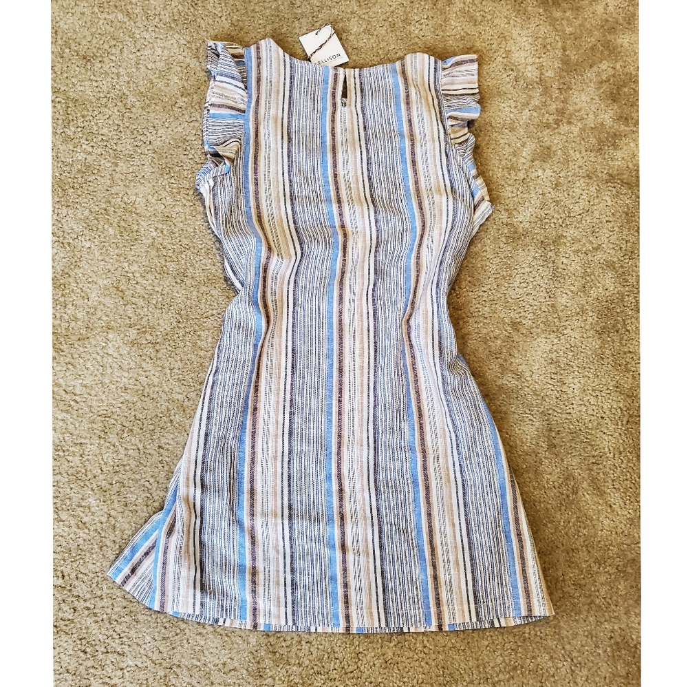 Ellison Multi Striped Ruffle Sleeve Dress - Picture 3 of 3